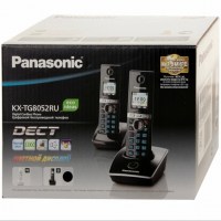 Радиотелефон PANASONIC KX-TG 8052 RUB чёрный