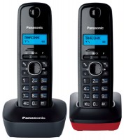 Радиотелефон PANASONIC KX-TG 1612 RU3 серый-красный