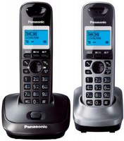 Радиотелефон PANASONIC KX-TG 2512 RU2 тёмно-серый/серый мет.