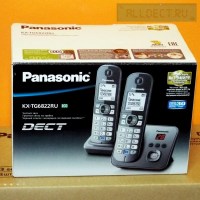 Радиотелефон PANASONIC KX-TG 6822 RUM серый мет.