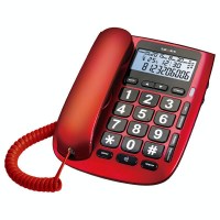 Телефон проводной TEXET TX-260 красный с АОН