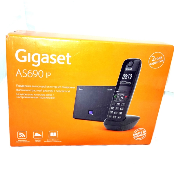 Telephones Gigaset AS690 IP RU black, for home for office stationary  connection wireless phone radiotelephone Accessories Electronics Computer -  AliExpress