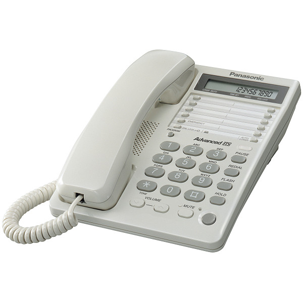 Телефон проводной PANASONIC KX-TS 2362 RUW белый