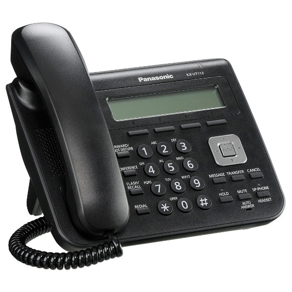SIP-телефон проводной PANASONIC KX-UT 113 RUB чёрный