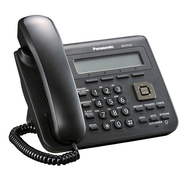 SIP-телефон проводной PANASONIC KX-UT 123 RUB чёрный