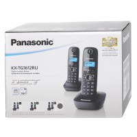 Радиотелефон PANASONIC KX-TG 1612 RU1 серый-белый