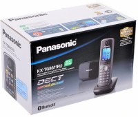 Радиотелефон PANASONIC KX-TG 8611 RUM серый мет.