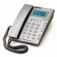 Телефон проводной стационарный Goodwin Азов TSV-2 с АОН серебро