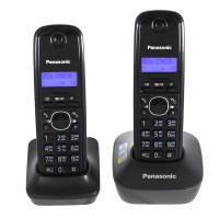 Радиотелефон Panasonic KX-TG1612RUH чёрно-серый